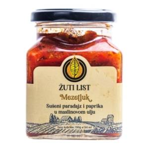 Paprika i sušeni paradajz ŽUTI LIST mediteranski mezetluk 290g