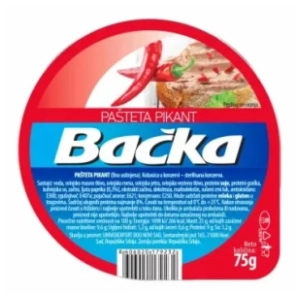 Pašteta BAČKA pikant 75g