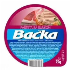 Pašteta BAČKA sa šunkom 75g