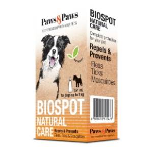PAWS&PAWS Biospot ampula protiv parazita za pse do 7kg 3x1ml