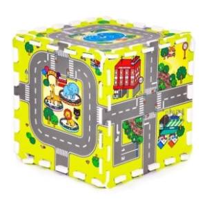 Podloga za igru City puzzle 9 elemenata ECO TOYS