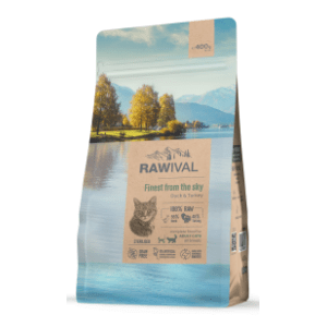 RAWIVAL Finest from the sky sterilised hrana za mačke pačetina i ćuretina 400g