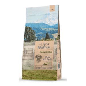 RAWIVAL Finest with wings adult hrana za velike pse piletina ćuretina 2,5kg