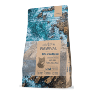 RAWIVAL Gifts of land&sea adult hrana za mačke piletina i riba 400g