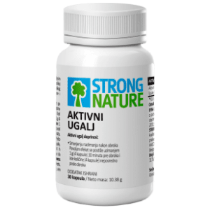 STRONG NATURE Aktivni ugalj kapsule 250mg 30kom