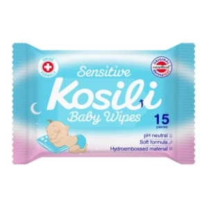 Vlažne maramice KOSILI Baby plave 15kom