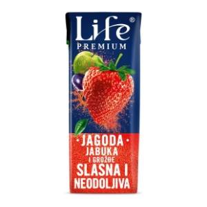 Voćni sok NECTAR Life premium jagoda jabuka i grožđe 250ml